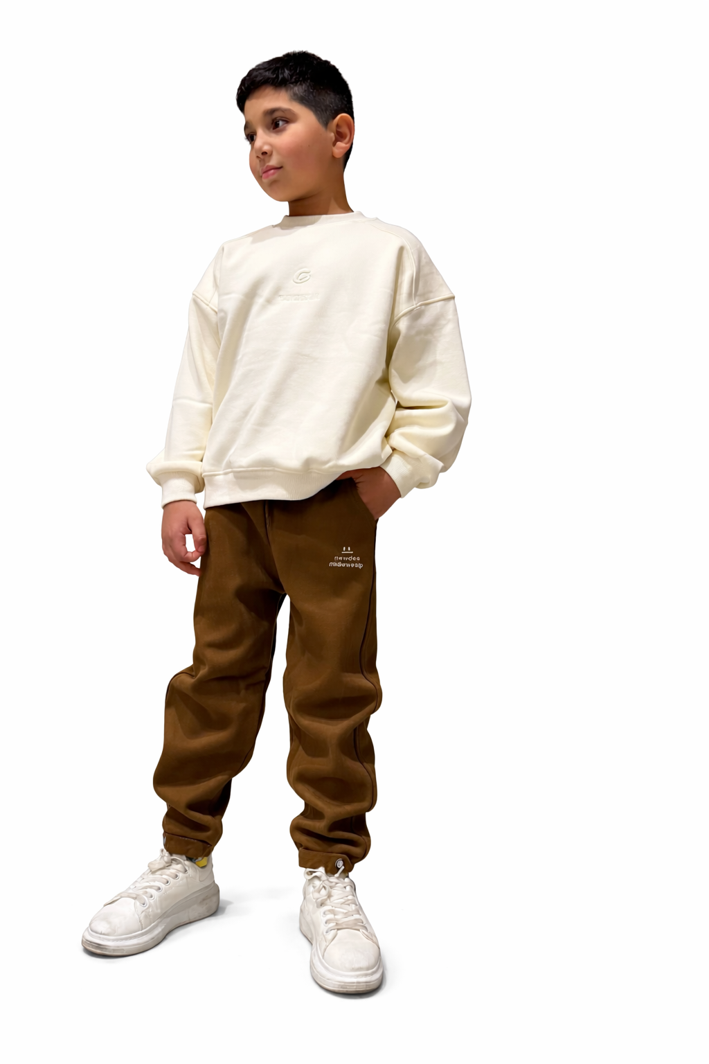 Unisex oversized Creme top