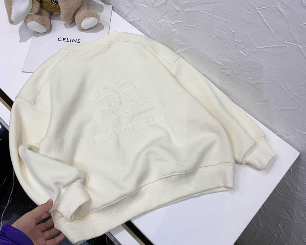 Unisex oversized Creme top