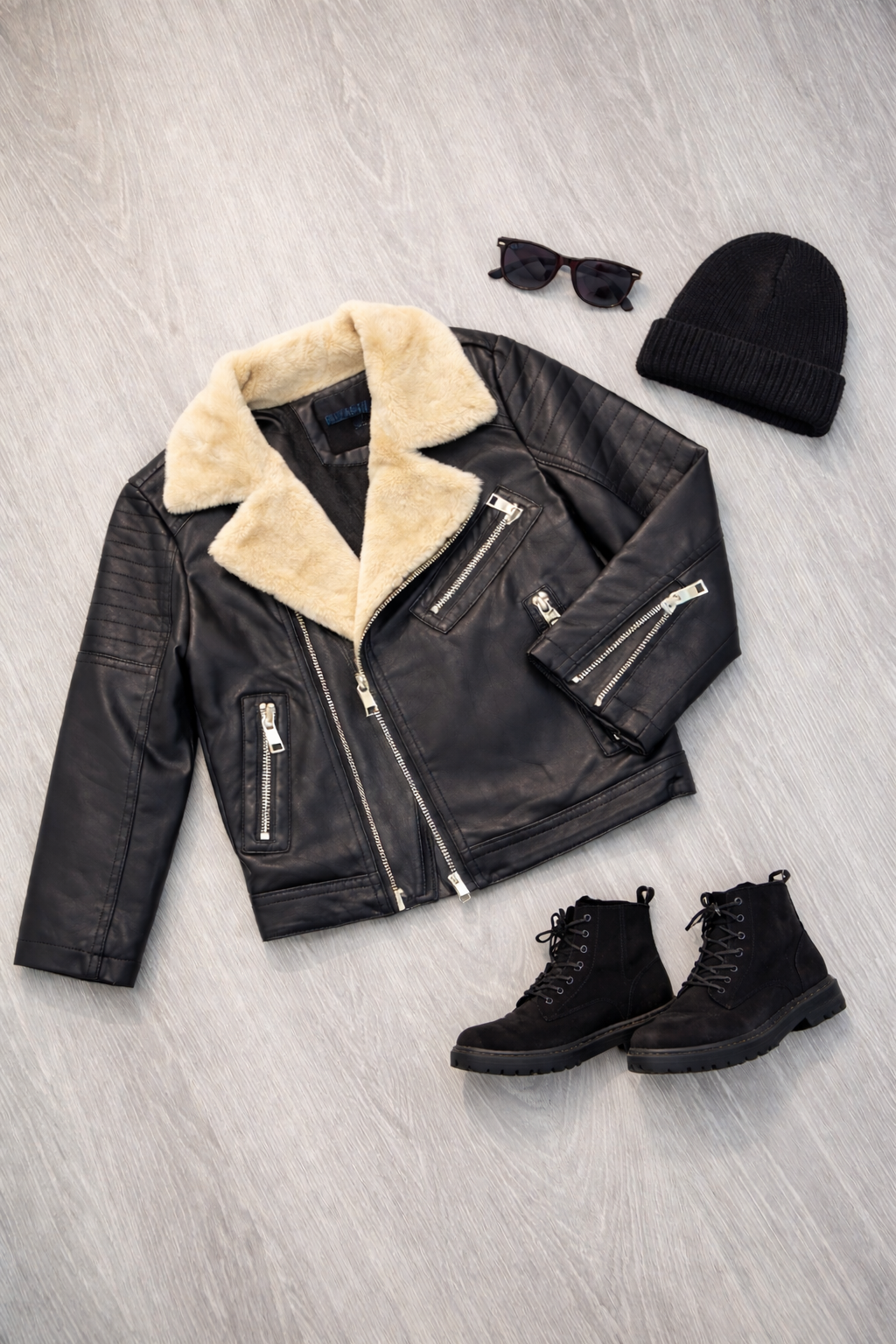 Fur Leather Jacket