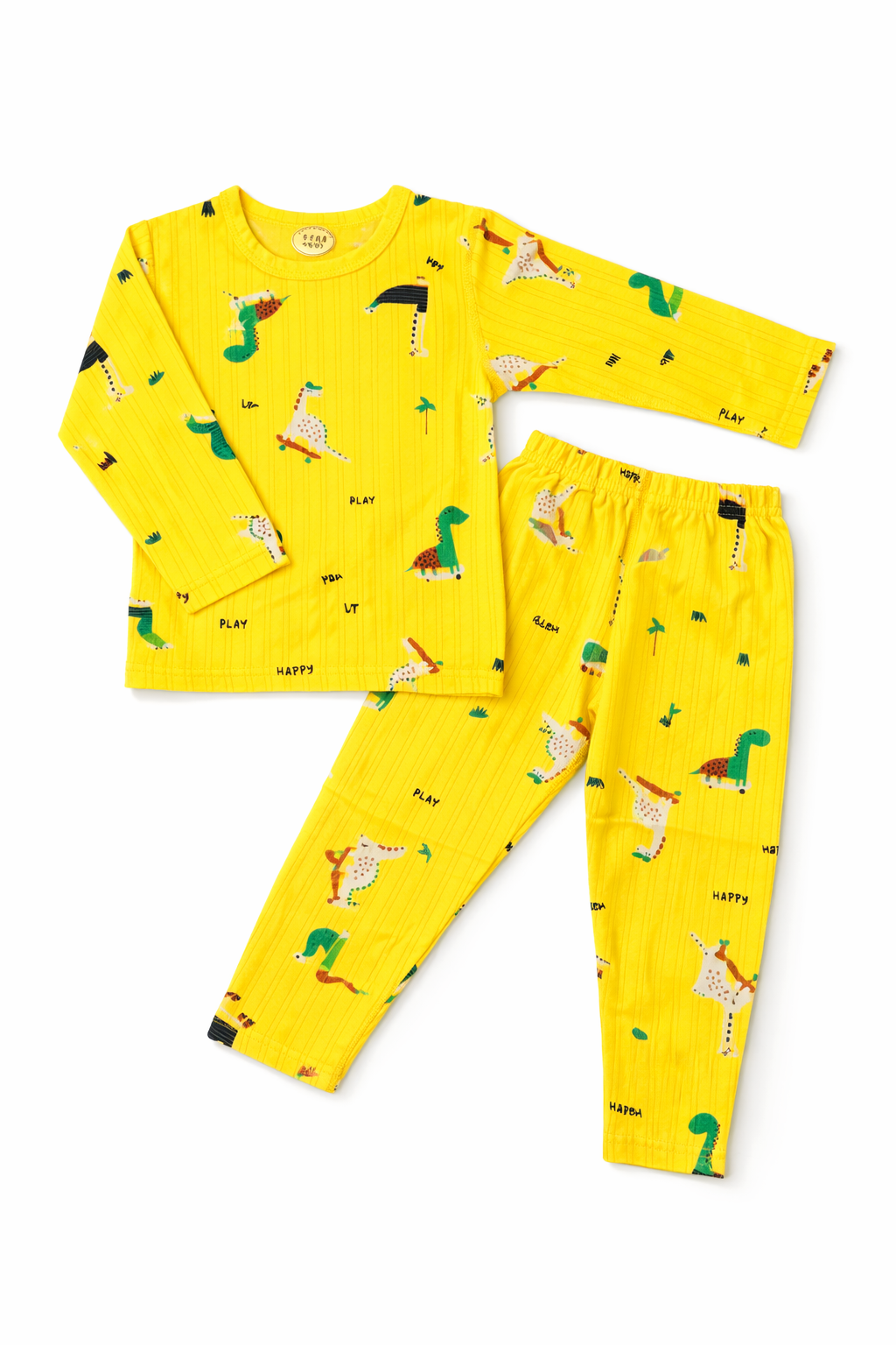 Yellow Dinosaurs Pajama