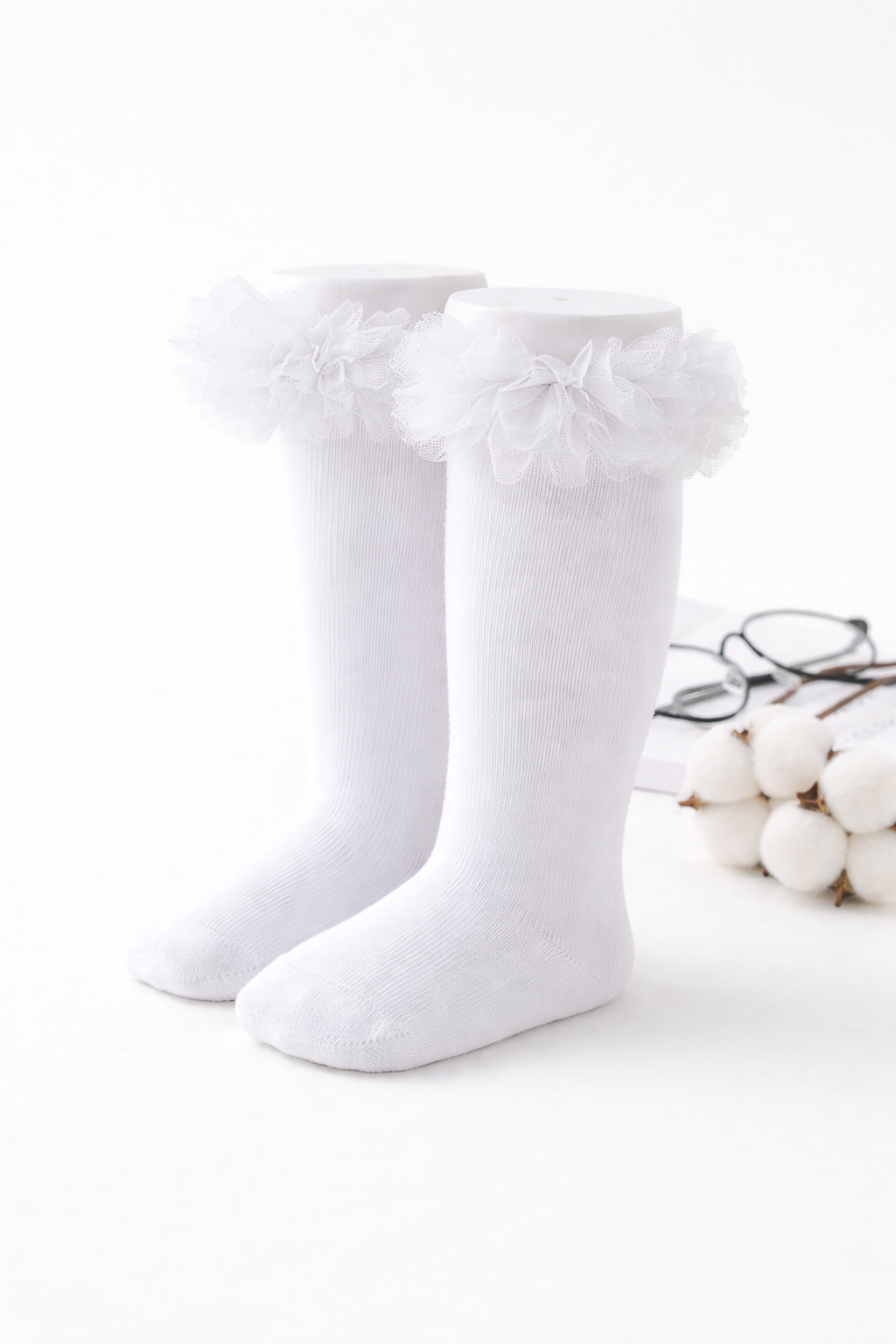 Baby Ruffle White Socks