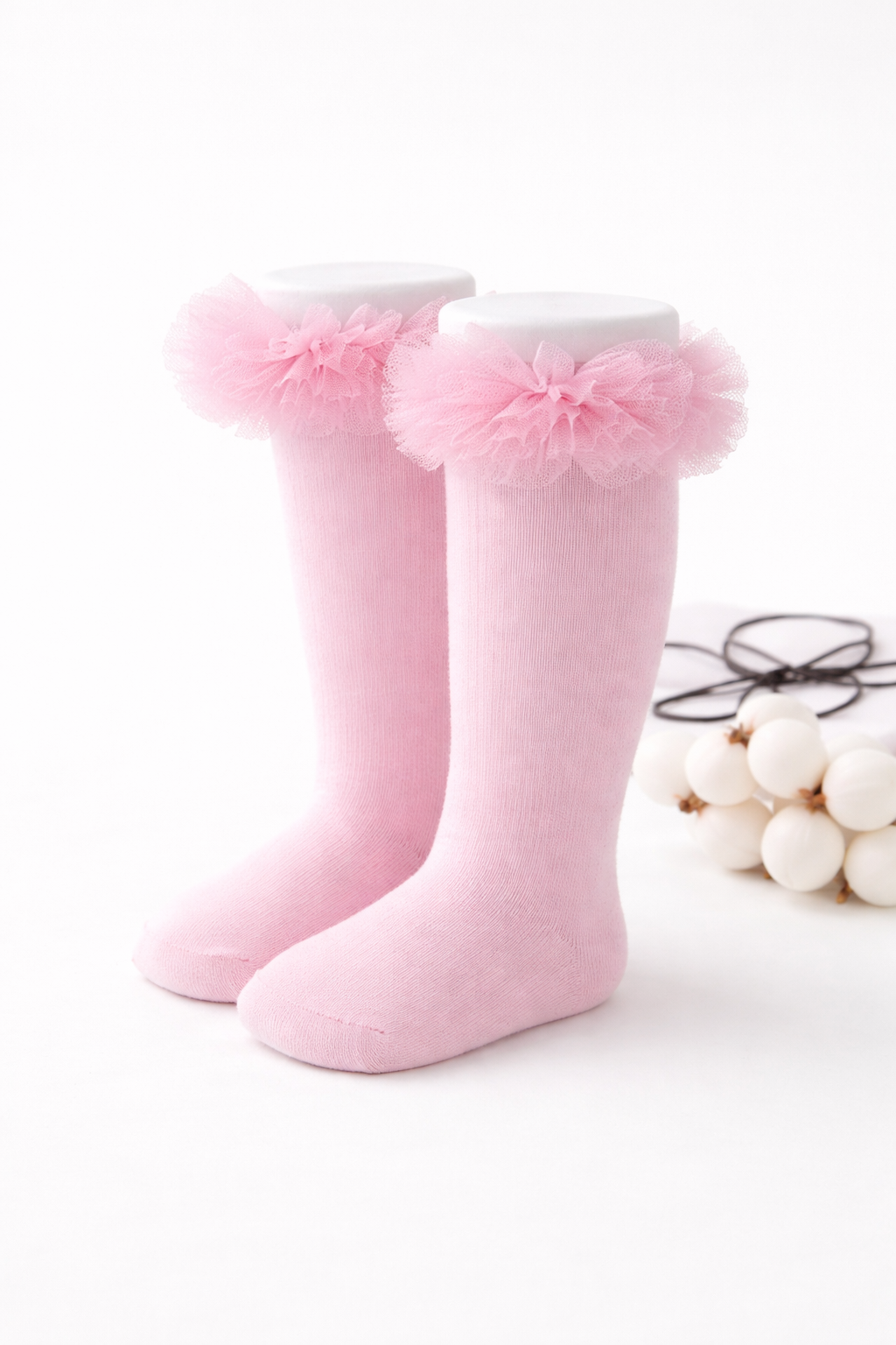Baby Ruffle Pink Socks