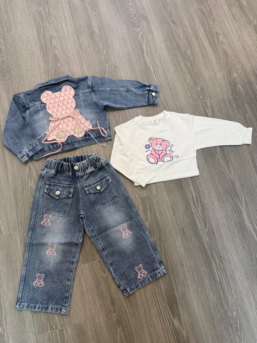 Pink Teddy Set